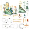 Dinosaur Climbing Slide Stair Toy for Toddlers Aged 3 4 5 6 7 8 - Racing Track Game Set, Sliding Car Toy, Dinosaur Themed with Light and Music, Birthday Dinosaur Gifts for Boys Girls Kids view 2