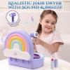 Lehoo Castle Toddler Vanity with Makeup Set, Portable Makeup Vanity for Girls with Lights Music Electric Hairdryer, Pretend Play Princess Toys for Dress Up, Birthday Gifts for 3 4 5 Years Old Girls view 2