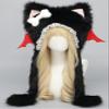 MioCloth Cute Evil Cat Ear Plush Faux Fur Hat Winter Earmuffs Ear Flaps Hood Xmas Halloween Costume Headwear view 2