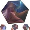 Fractal Fidget Hexagon - Suitable for Relieving Stress, Anxiety, and Tension | Autism, ADHD | Desk Adult Fidgeting Stress Relief Gift (Green Purple Copper 35 Rings) view 1