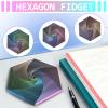 Fractal Fidget Hexagon - Suitable for Relieving Stress, Anxiety, and Tension | Autism, ADHD | Desk Adult Fidgeting Stress Relief Gift (Green Purple Copper 35 Rings) view 3