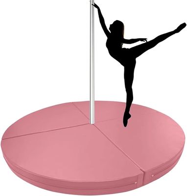 KGBNYSS Pole Dance Mats, Round Folding Portable Pole Crash Mat Ideal for Studios, Home Use, Non-Slip Dancing Pad (150cm/5ft/59in,Thick 5cm/2in)