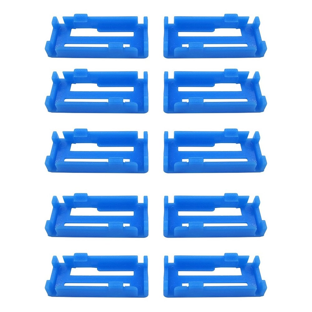 10pcs Servo Extension Y-Line Connector Clips Secure Lock Plastic Holder for RC Models(Blue)