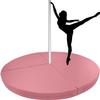 KGBNYSS Pole Dance Mats, Round Folding Portable Pole Crash Mat Ideal for Studios, Home Use, Non-Slip Dancing Pad (120cm/4ft/47in,Thick 10cm/4in) view 1