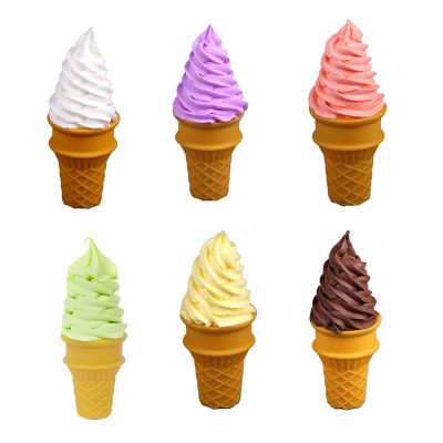 XEGZLH Colorful Realistic Fake Ice Cream Cone Window Display Model Food Sweet Dessert Photo Props Kitchen Accessories Ice Cream Model Crispy Cone Simulation ice Cream Cold Drink Dessert Food
