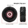 4PCS 1.0'' Aluminum Alloy Wheel Rim Tire Wheel RC Spare Parts for 1/18 TRX4M FMS SCX24 Crawler RC Climbing Car (Red) view 2