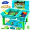 Uiopy Sandbox Kit Sand Table : Sand Playset Bin with Lid Toys Toddler Dinosaur/Ocean Molds Sets Enhance Creativity & Exploration Skills - Outdoor Indoor Sensory Activity Gift for Small Kid Ages 3-5 view 1
