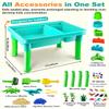 Uiopy Sandbox Kit Sand Table : Sand Playset Bin with Lid Toys Toddler Dinosaur/Ocean Molds Sets Enhance Creativity & Exploration Skills - Outdoor Indoor Sensory Activity Gift for Small Kid Ages 3-5 view 3