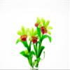 1:12 Miniature Cattleya Orchid 2 Bunch Clay Flower Fairy Garden Dollhouse 17193, Green view 1