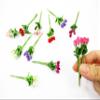 1:12 Miniature Globe Amaranth 2 Bunch Clay Flower Fairy Garden Dollhouse 17147, Red view 3