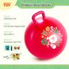 EVERICH TOY Hopper Ball for Kids 18In Sit On Bouncy Balls with Handle for Indoor Outdoor Active Play, Red Christmas Inflatable Boys Girls Gifts for 4 5 6 7 8 Years Old with Christmas Reindeer Ears view 2
