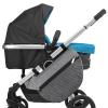 Accmor Insulated Side Sling Stroller Saddle Bag Organizer, Universal Stroller Organizer, Stroller Bag Caddy Organizer, Grey view 1