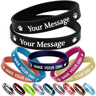 Aokizkdzsw Custom Silicone Wristbands Personalized Engraved Rubber Bracelets for any groups Motivational Sports Party Wedding Events