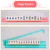 4PCS Mahjong Racks with Pushers All-in-one,Clear Acrylic Mahjong Rack and Pusher Combo, Modern American Mahjong Tile Racks, Transparent Set of 4 (Transparent Pink) view 2