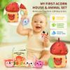 Montessori Toys for 1 Year Old & 612 Months Babies, Sensory Developmental Playset with Acorn House, Plush Animals & Cloth Book, Valentines Day Gifts, Easter Basket Stuffers view 2