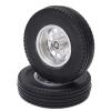2Pcs Metal Front Hub with 22mm Width Rubber Tires for Tamiya 1/14 RC Trailer Tractor Truck High Performance Aluminum Alloy Durable Wheels for RC Car Accessories (Silver) view 1