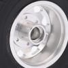 2Pcs Metal Front Hub with 22mm Width Rubber Tires for Tamiya 1/14 RC Trailer Tractor Truck High Performance Aluminum Alloy Durable Wheels for RC Car Accessories (Silver) view 3