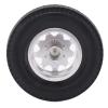 2Pcs Metal Front Hub with 22mm Width Rubber Tires for Tamiya 1/14 RC Trailer Tractor Truck High Performance Aluminum Alloy Durable Wheels for RC Car Accessories (Silver) view 4