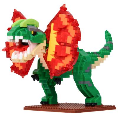 Aigidusansu Jurassic Dinosaur Micro Building Blocks, 1020pcs Dilophosaurus Tyrannosaurus Rex DIY Mini Diamond Blocks Bricks Toy for Boys Age 8-12 14+ Teens Adults