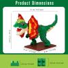 Aigidusansu Jurassic Dinosaur Micro Building Blocks, 1020pcs Dilophosaurus Tyrannosaurus Rex DIY Mini Diamond Blocks Bricks Toy for Boys Age 8-12 14+ Teens Adults view 2