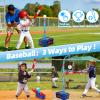 4 in 1 Kids Basketball Hoop and Tball Set for Toddlers 3+, Adjustable Basketball Stand, Hanging Tee Baseball Toy Set, Portable Indoor Outdoor Sports Toys, Birthday for Boys Ages 3-8 view 4