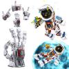 2 Space Building Kit Astronaut Man & Glove Set, Cool Flexible Explorer Glove & Large Man Building Toy, 2 Exquisite Box (One in the Large Box) Creative Space-Themed Toy Gift for Teen 14+, Adult view 1