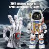 2 Space Building Kit Astronaut Man & Glove Set, Cool Flexible Explorer Glove & Large Man Building Toy, 2 Exquisite Box (One in the Large Box) Creative Space-Themed Toy Gift for Teen 14+, Adult view 2
