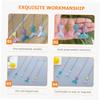 BESTonZON 4Pcs Gradient Mermaid Tail Necklaces for Party Accessories Pendant for Mermaid Birthday and Themed Events view 4