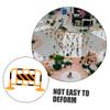 Yardwe 12pcs Mini Traffic Fence Roadblocks Simulation Safety Barricades Wear Resistant Miniature Traffic Sign and Role Play view 4