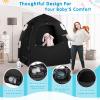 Blackout Tent for Pack and Play - One-Click Opening Pack N Play Blackout Cover - Black Out Tent for Sleep Pod & Mini Crib, Breathable Crib Blackout Cover Block 95% Light view 3