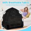 Blackout Tent for Pack and Play - One-Click Opening Pack N Play Blackout Cover - Black Out Tent for Sleep Pod & Mini Crib, Breathable Crib Blackout Cover Block 95% Light view 4