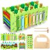 Bsrvtoyer Wooden Montessori Toys for 1 Year Old - Educational Learning Activity Cube for Baby Boys Girls Age 1 2 3 Year Old Hammering Pounding Toy with Xylophone & Abacus Game, Wood Toy Crocodile view 1