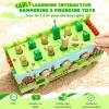 Bsrvtoyer Wooden Montessori Toys for 1 Year Old - Educational Learning Activity Cube for Baby Boys Girls Age 1 2 3 Year Old Hammering Pounding Toy with Xylophone & Abacus Game, Wood Toy Crocodile view 4