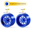 RCLIONS 4PCS Width 39mm 2.2" Beadlock Wheels Deep Dish Offset -15mm Rims for Axial Wraith SCX10-II III 1/10 RC Crawler Truck Car (Blue) view 2