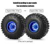 RCLIONS 4PCS Width 39mm 2.2" Beadlock Wheels Deep Dish Offset -15mm Rims for Axial Wraith SCX10-II III 1/10 RC Crawler Truck Car (Blue) view 4