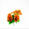 1:12 Miniature Orange Pansy 2 Bunch Clay Flower Fairy Garden Dollhouse 17125, Orange view 1