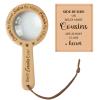 Copkim Valentines Day Cousin Gifts Wooden Magnifier Magnifying Glass Best Cousin Ever Gifts with Inspirational Card for Sister Brother Women Men Birthday view 1