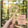 Copkim Valentines Day Cousin Gifts Wooden Magnifier Magnifying Glass Best Cousin Ever Gifts with Inspirational Card for Sister Brother Women Men Birthday view 2