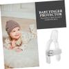 Abaodam Finger Protector Food Grade Silicone Teether Adjustable Thumb Forefinger Cover for Boy Girl Months Relief view 3