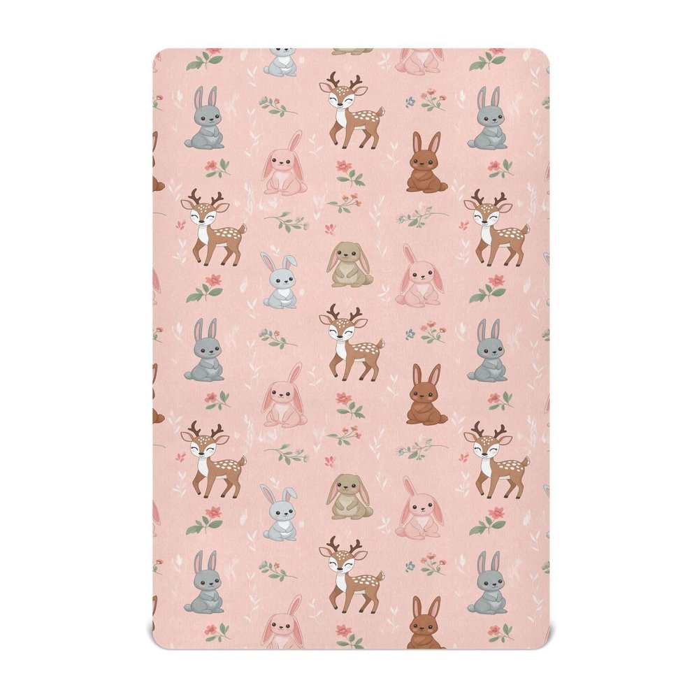 Deer Pink Baby Crib Sheet Soft and Breathable Crib Mattress Protector for Standard Crib Mattress Topper for Infant Newborn Boys Girls