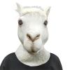 Halloween Realistic Alpaca Mask,Full Head Alpaca Head Mask,Funny Animal Masks Fancy Dress for Halloween Carnival Costume Party,Animal Headgear Costume view 3