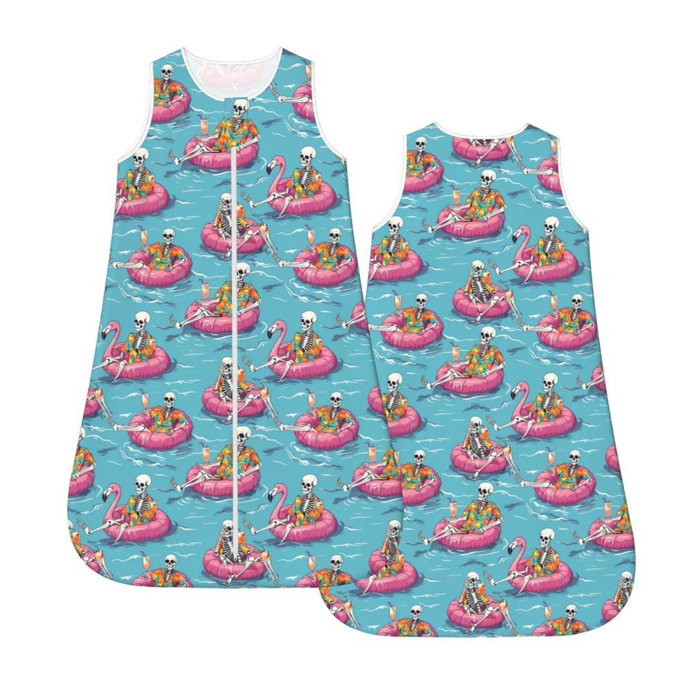 Muishi Painting Skeletons and Flamingo Baby Wearable Blanket Infant Boys Girls Sleeping Bag for Newborn Unisex Baby Stuff Sleep Sack Suit M(6-12month)
