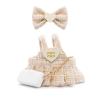 LYBHYQTII Dolls Clothes for 17cm Dolls, Luxury Chic Style 3 Piece Set Including Bow, Dress and Bag High-End Fashion Outfit with Premium Handmade Dolls Accessories for Play & Display (Beige) view 1