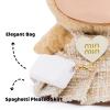 LYBHYQTII Dolls Clothes for 17cm Dolls, Luxury Chic Style 3 Piece Set Including Bow, Dress and Bag High-End Fashion Outfit with Premium Handmade Dolls Accessories for Play & Display (Beige) view 4