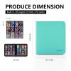 12 Pocket Card Binder,Flekko Zipper 720 Pockets Trading Card Binder,PU Card Collection Album,Sturdy Side-Loading Card Holder Folders for YuGiOh, TCG,MTG,Game Cards,Sports Cards. (Teal) view 2