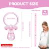 36 Pcs Baby Shower Pacifiers Necklace Acrylic Baby Pacifiers Party Favors Charm Necklace for Girls Boys Shower Party Decorations Gender Reveal Table Scatter (Pink) view 2