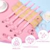 36 Pcs Baby Shower Pacifiers Necklace Acrylic Baby Pacifiers Party Favors Charm Necklace for Girls Boys Shower Party Decorations Gender Reveal Table Scatter (Pink) view 3