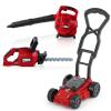 Arrowbash 3 Pcs Toy Gardening Tool Set for Kids Toy Leaf Blower Hedge Trimmer Push Lawn Mower Play Set with Lights and Sounds Christmas Birthday Gifts for Boys Girls view 1