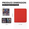 12 Pocket Card Binder,Flekko Zipper 720 Pockets Trading Card Binder,PU Card Collection Album,Sturdy Side-Loading Card Holder Folders for YuGiOh, TCG,MTG,Game Cards,Sports Cards, (Red) view 2
