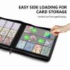 12 Pocket Card Binder,Flekko Zipper 720 Pockets Trading Card Binder,PU Card Collection Album,Sturdy Side-Loading Card Holder Folders for YuGiOh, TCG,MTG,Game Cards,Sports Cards, (Red) view 3